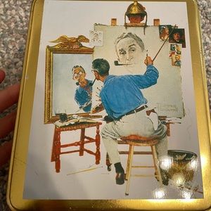 Vintage 1994 Norman Rockwell tin Exclusively for Case Manufacturing Co.